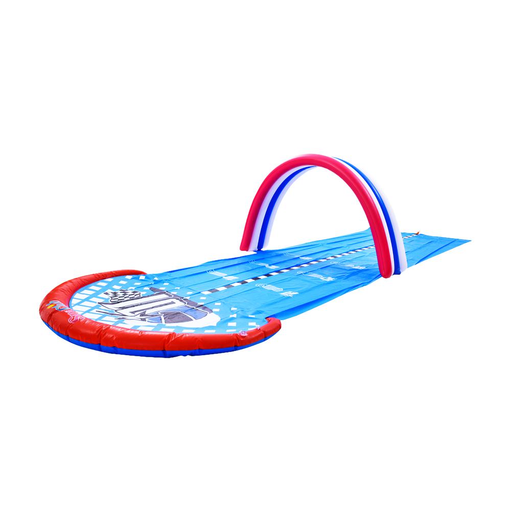Inflatable Ground Race Track Water Slide - 16' - 2-Person. Picture 1