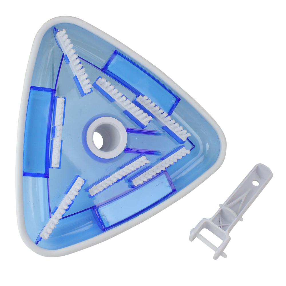 11" Blue and White Deluxe Triangular Swimming Pool Vacuum Head. Picture 3