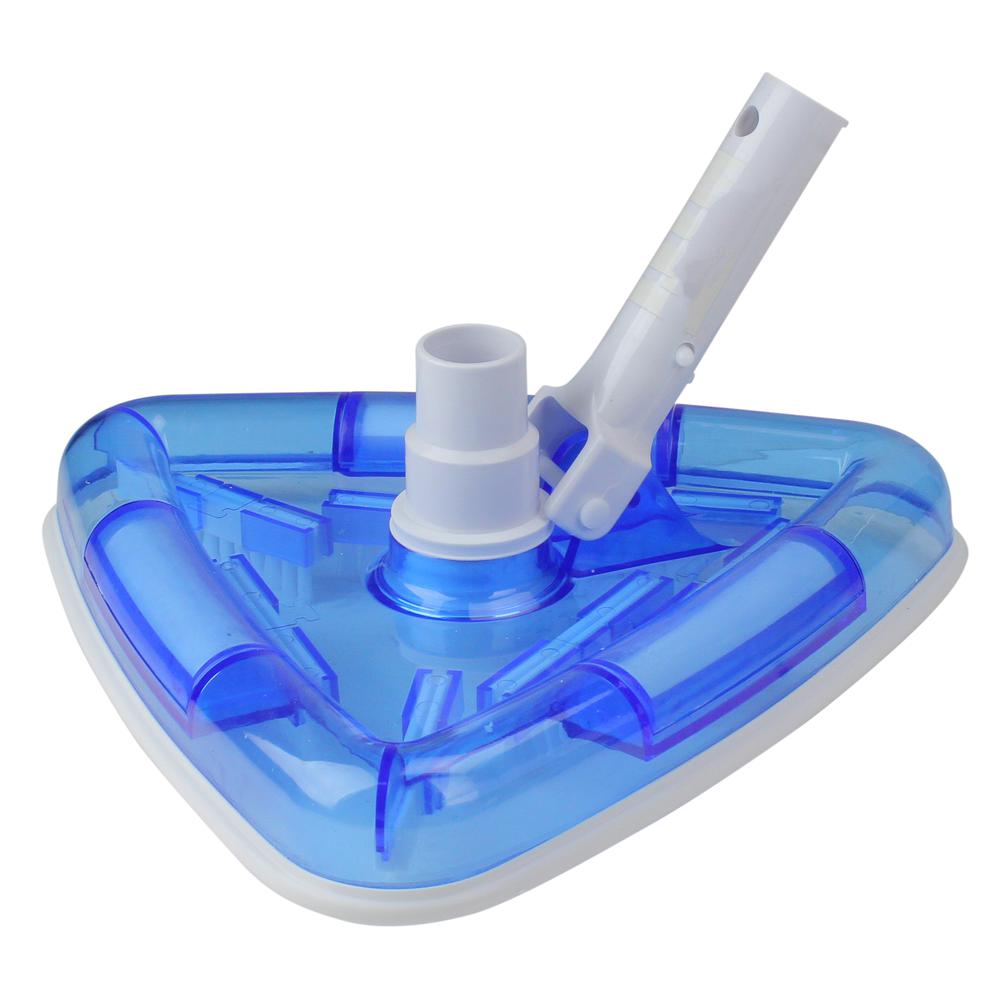 11" Blue and White Deluxe Triangular Swimming Pool Vacuum Head. Picture 1