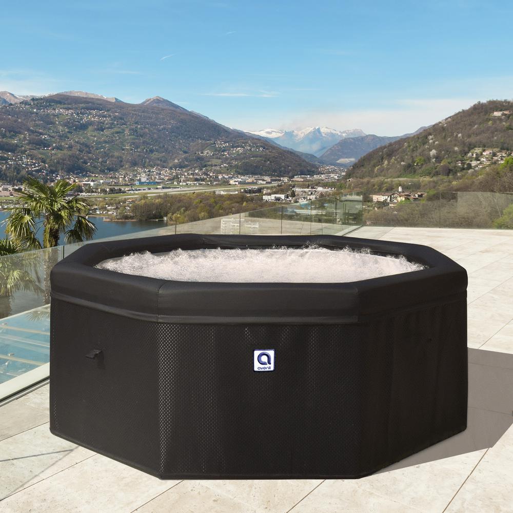 Avenli Aegean 6-Person Rigid Foam Wall Portable Hot Tub Spa. Picture 2