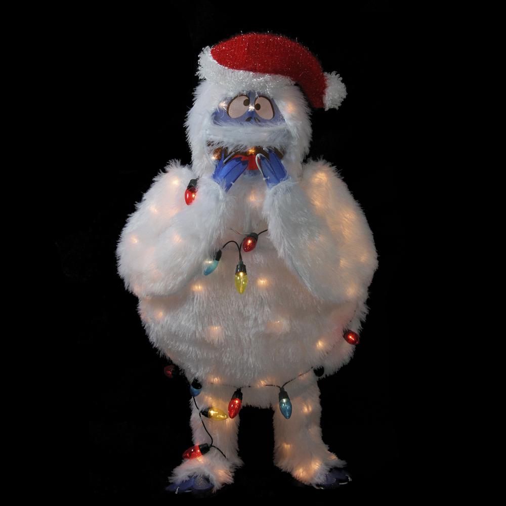 49" Pre-Lit Bumble Christmas Outdoor Decoration - Multi Lights. Picture 4