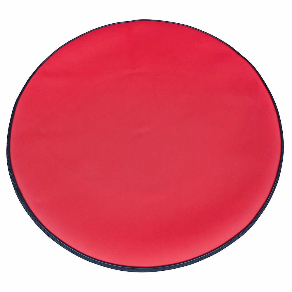 Medium Premium Christmas Tree Mat - 22" - Red and Black. Picture 5