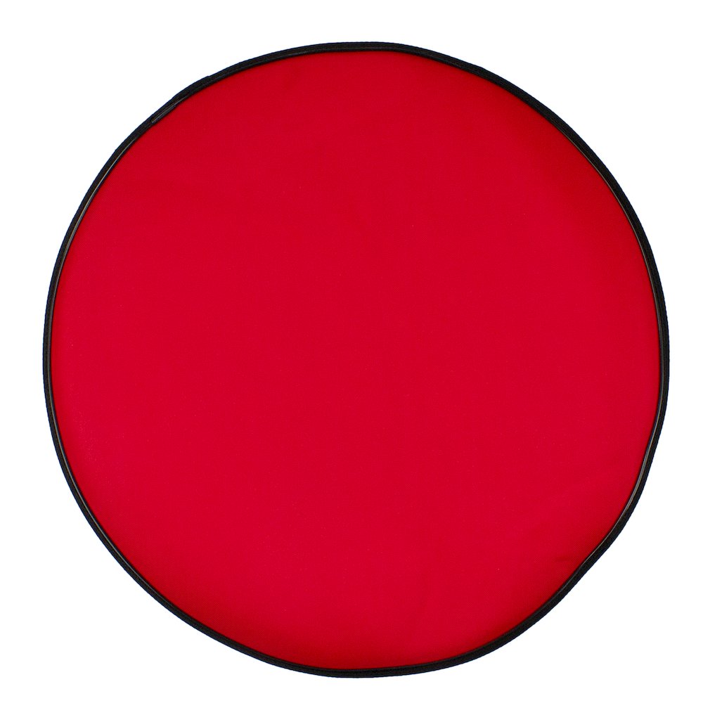 Medium Premium Christmas Tree Mat - 22" - Red and Black. Picture 1