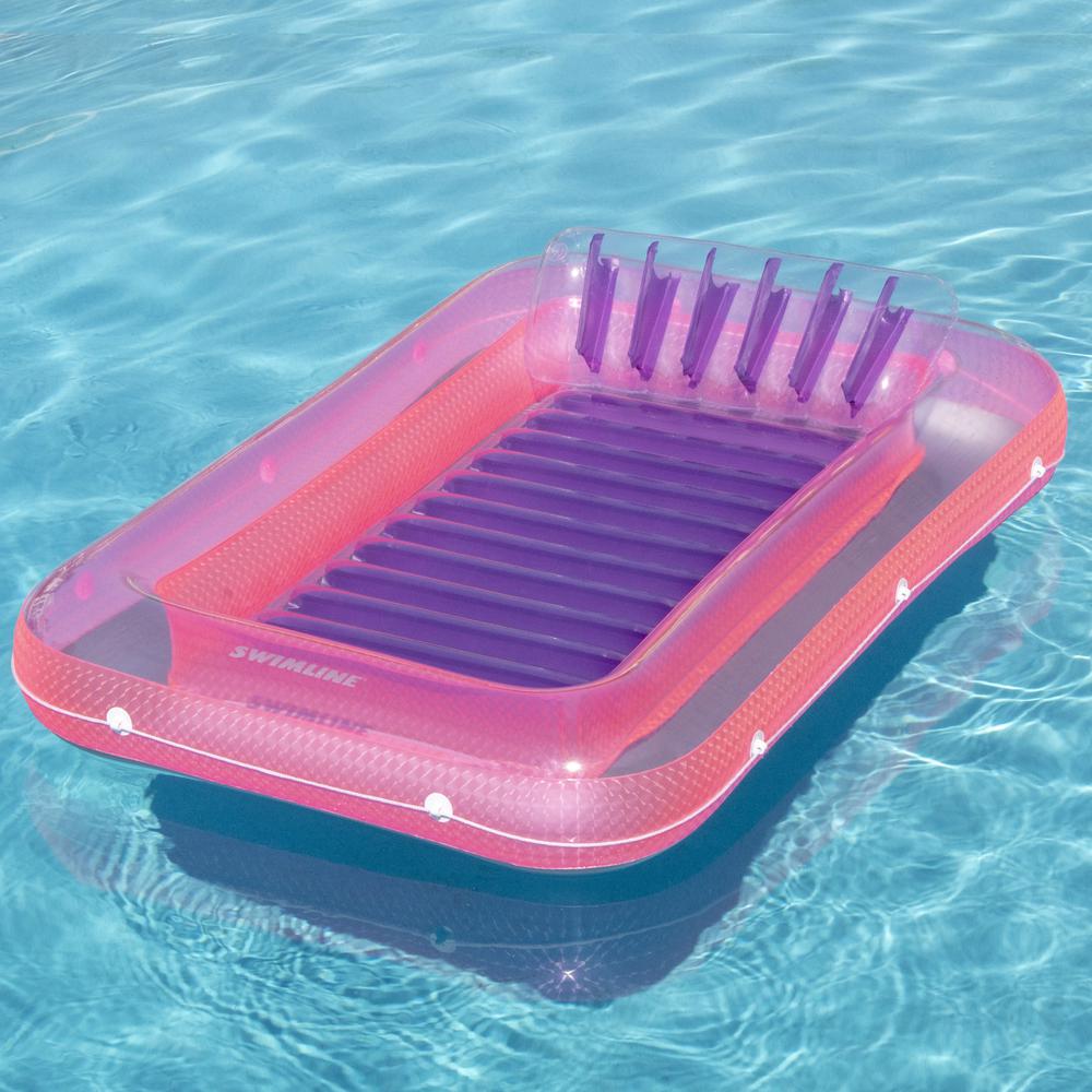 Inflatable Pink and Purple Water Sports Tub Pool Raft Lounger  12-Inch. Picture 3