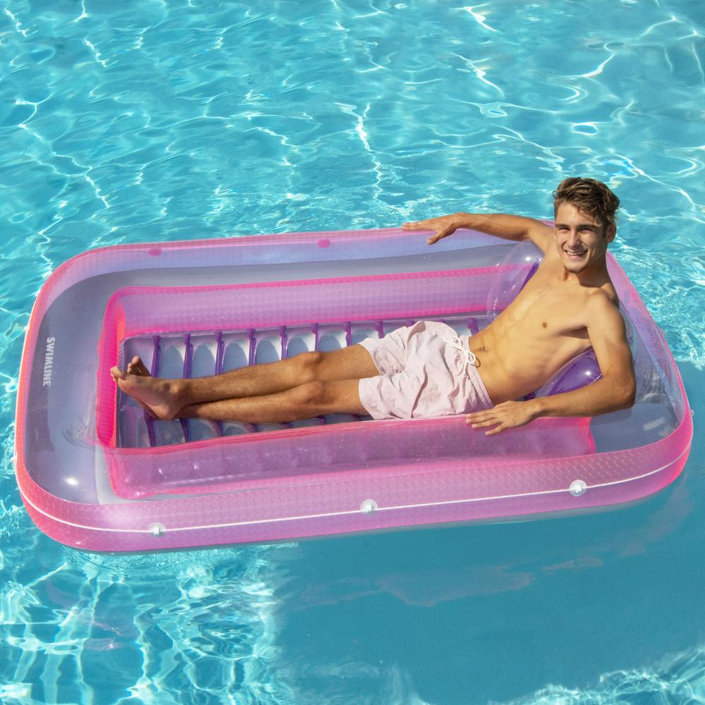 Inflatable Pink and Purple Water Sports Tub Pool Raft Lounger  12-Inch. Picture 5
