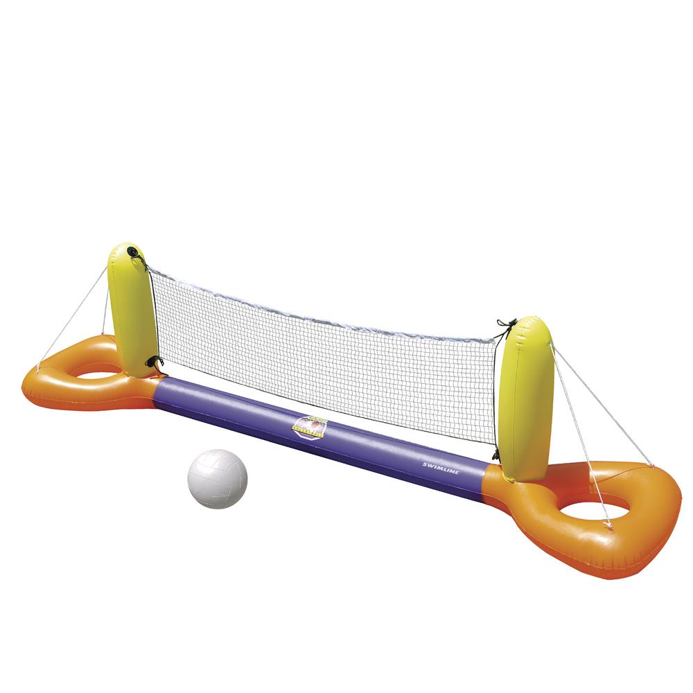 Inflatable Orange and Yellow Splash Volleyball Game Pool Float  11.5-Inch. Picture 1