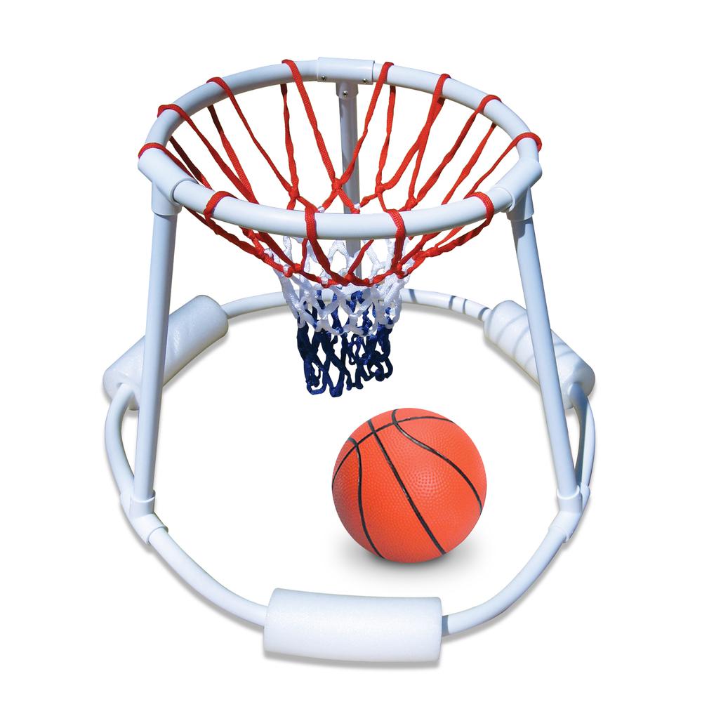 24" Red  White and Blue Water Sports Swimming Pool Floating Basketball Game. Picture 1