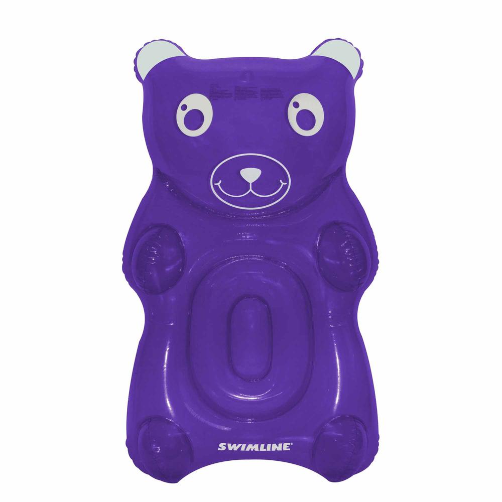 60" Purple Gummy Bear Swimming Pool Float. Picture 1