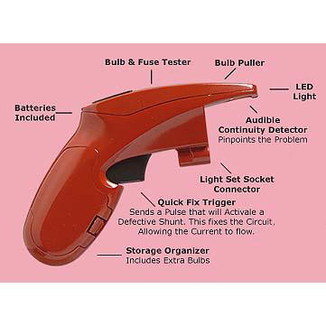 11" Battery Operated Red Light Keeper Pro for Christmas Lights. Picture 3