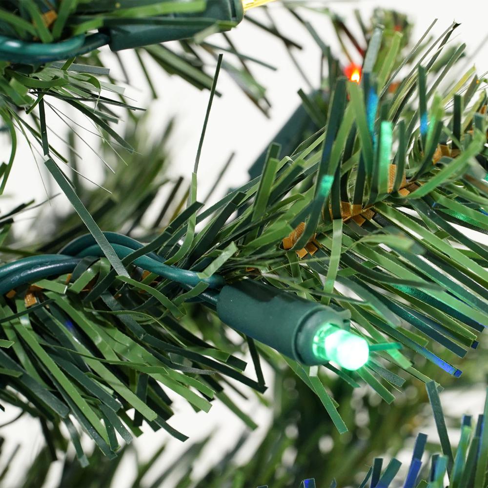 6 ft Pre-Lit LED Medium Mixed Classic Pine Artificial Christmas Tree - Multi Lights. Picture 2