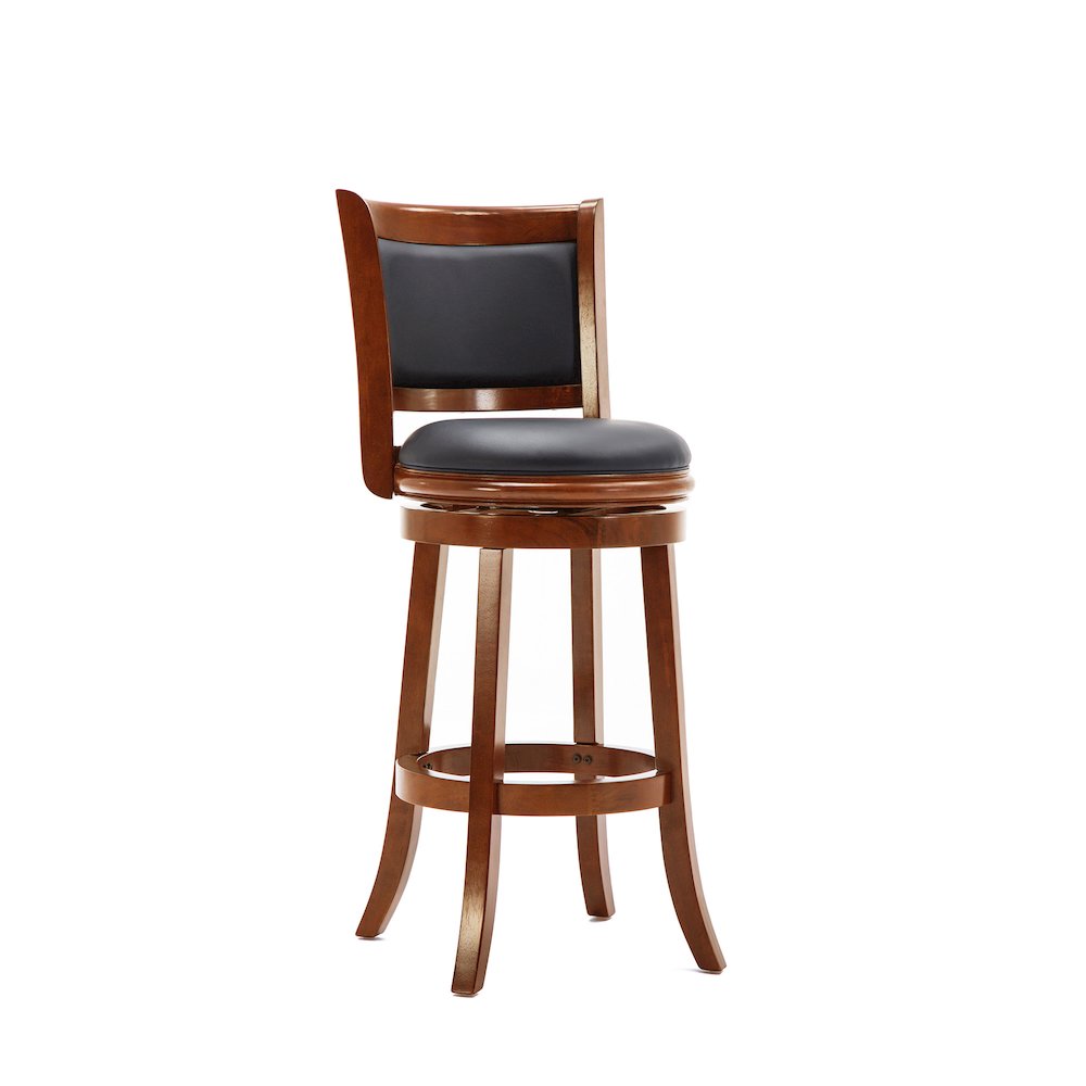 Augusta Swivel Bar Stool - Cherry. Picture 1