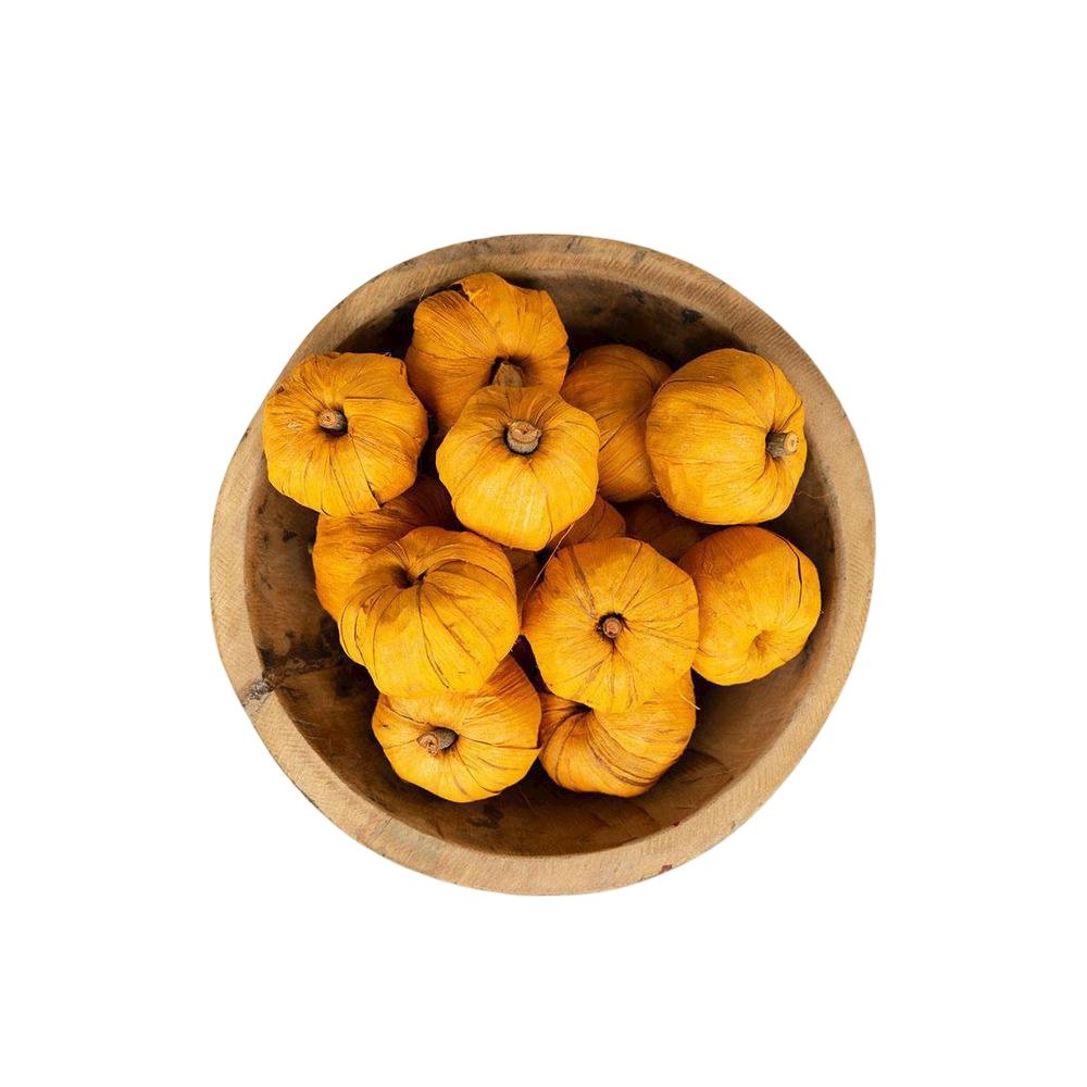Bag Of Fifteen Dried Miniature Faux Pumpkins - Orange. Picture 1
