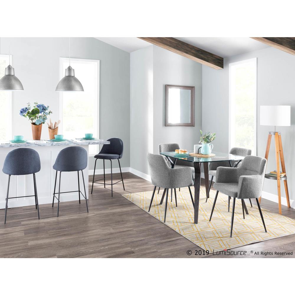 Grey, Black Andrew Chair - Set of 2. Picture 9
