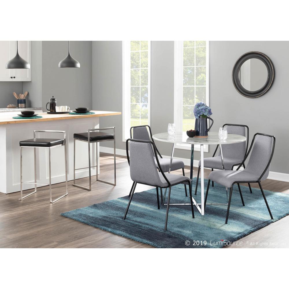 Black Fuji Stacker Counter Stool - Set of 2. Picture 10
