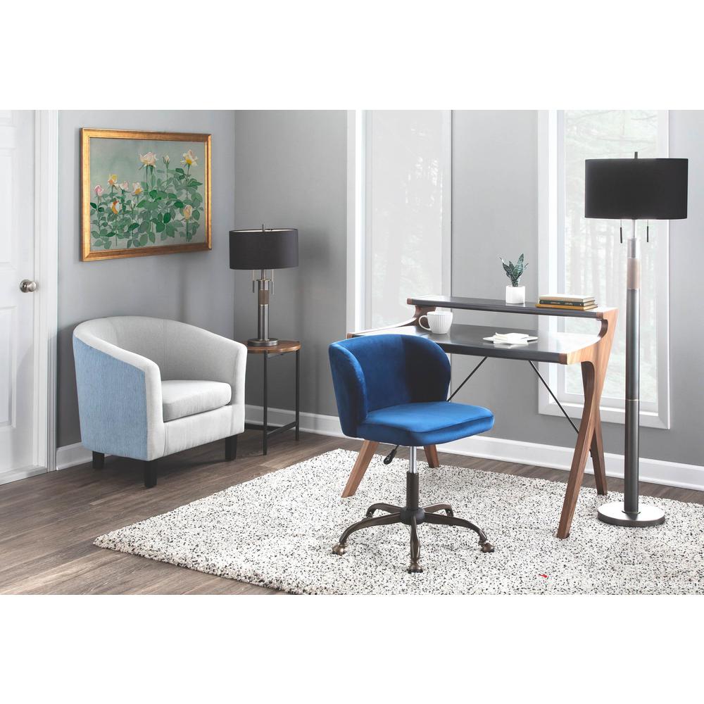 Walnut Wood, Grey Wood Archer Desk. Picture 9