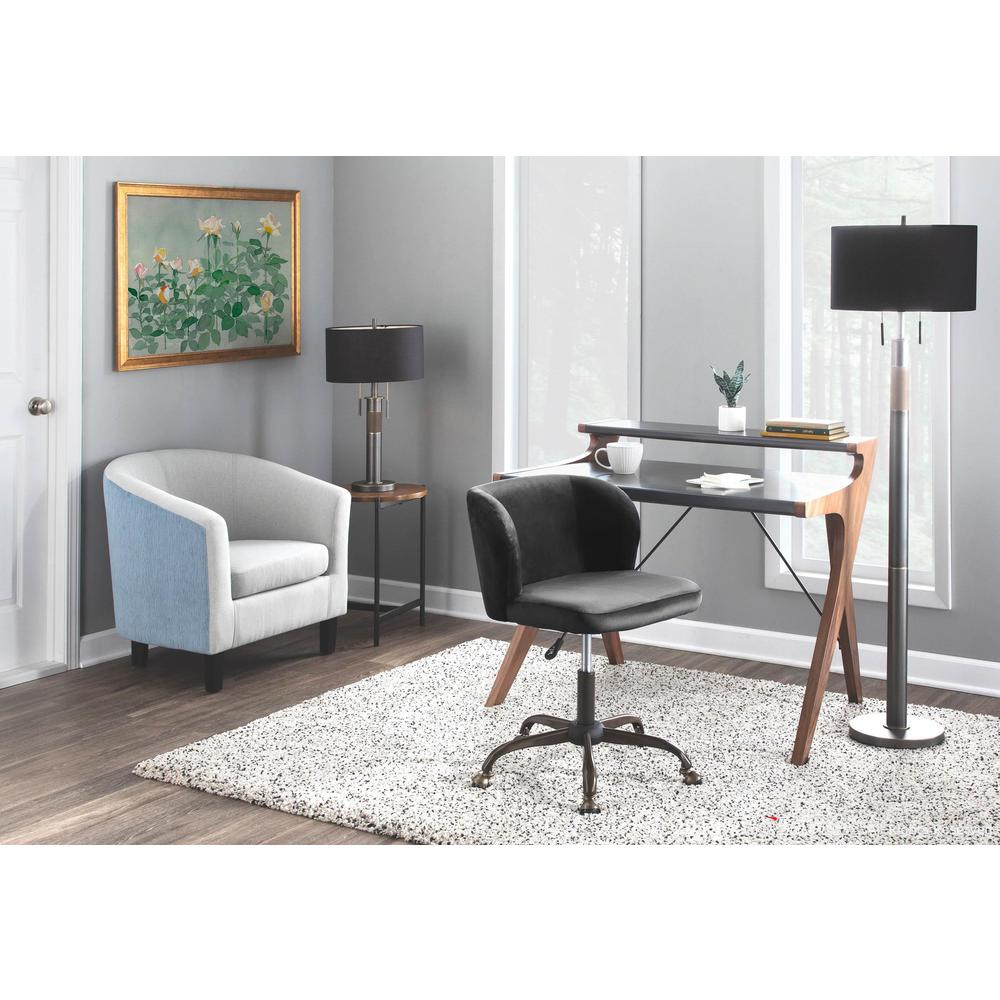 Walnut Wood, Grey Wood Archer Desk. Picture 10