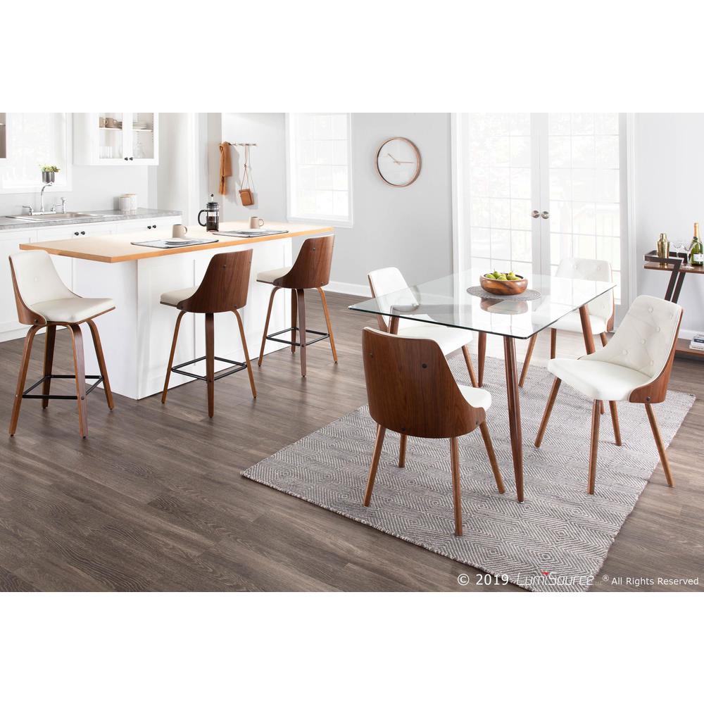 Walnut, White Gianna Chair. Picture 11