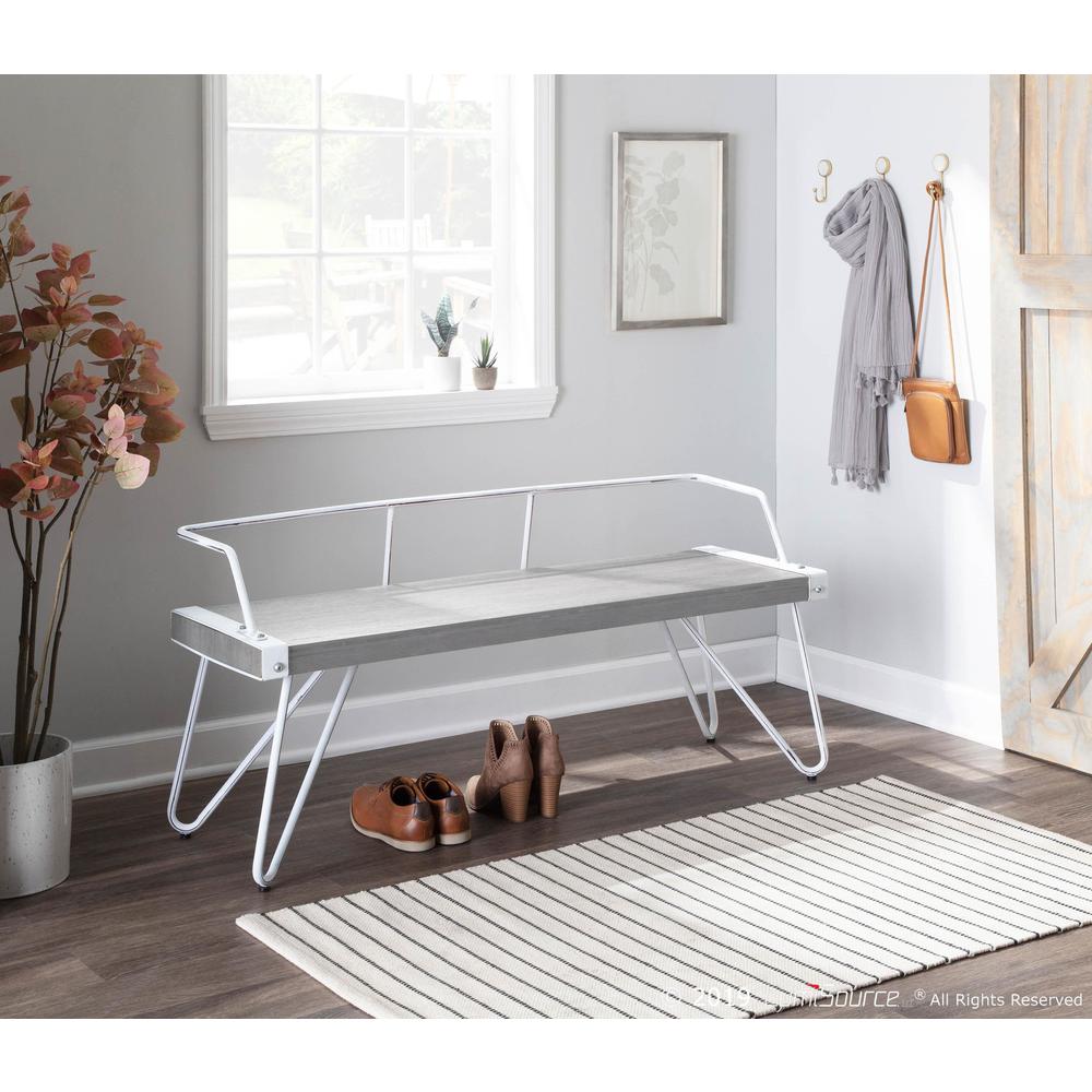 White, Grey Stefani Bench. Picture 9