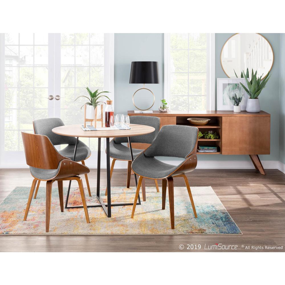 Walnut, Grey Fabrizzi Chair. Picture 9
