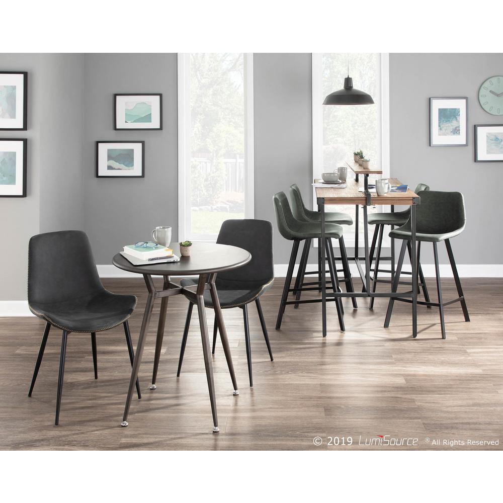 Black Metal, Brown Bamboo Gia Counter Table. Picture 10