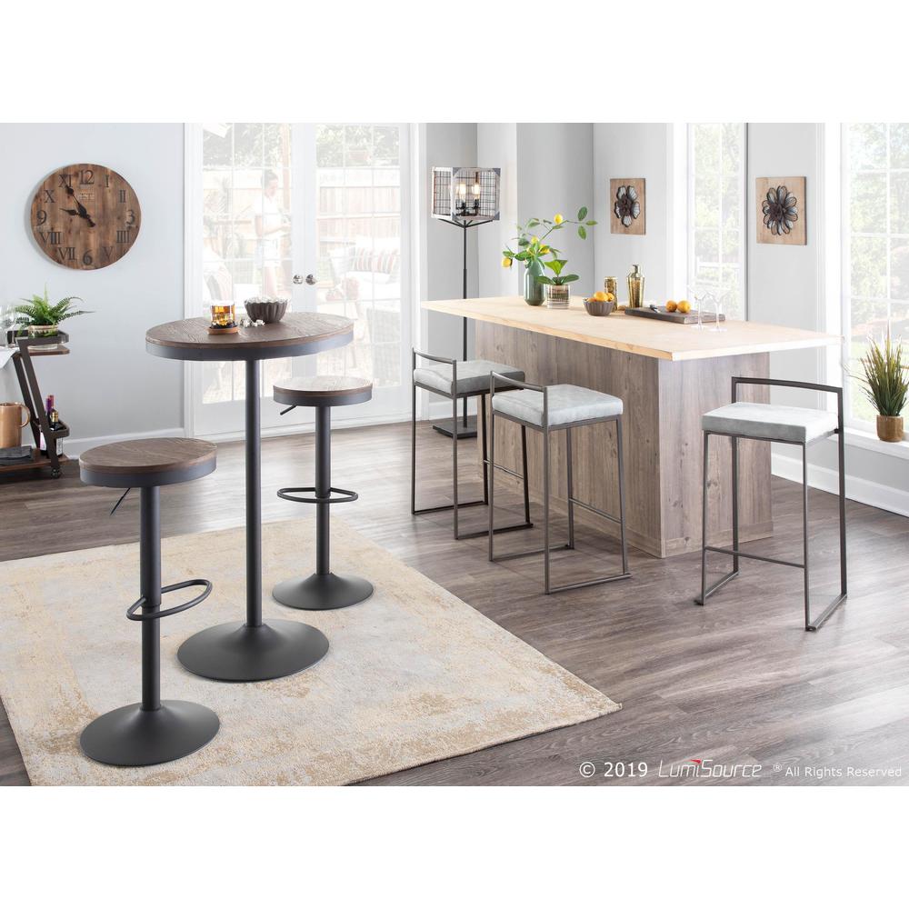 Grey, Brown Dakota Bar Table. Picture 3