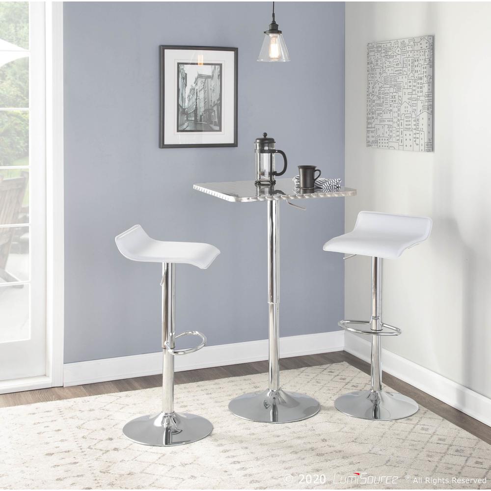 Silver Bistro Square Bar Table. Picture 5