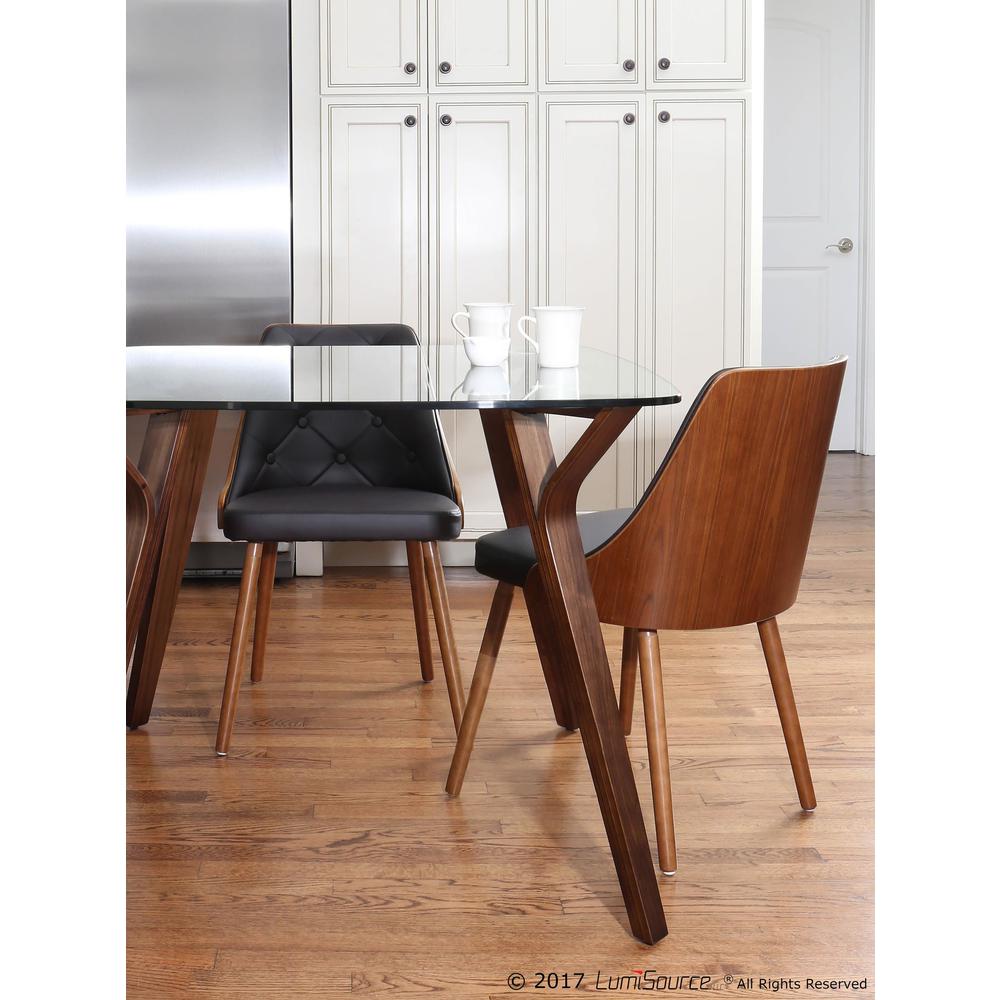 Walnut, White Gianna Chair. Picture 9