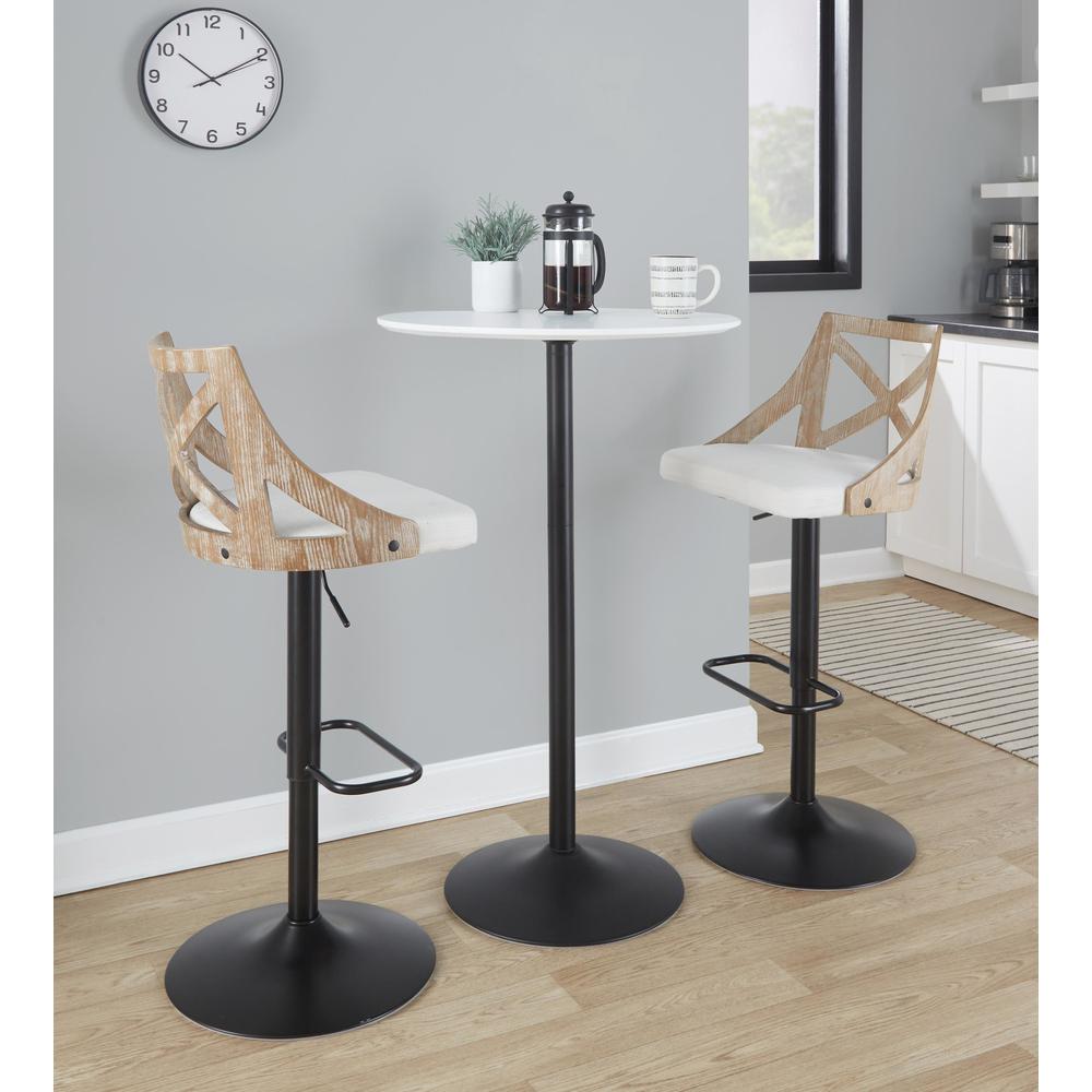 Black Metal, White MDF Pebble 3-Height Table. Picture 7