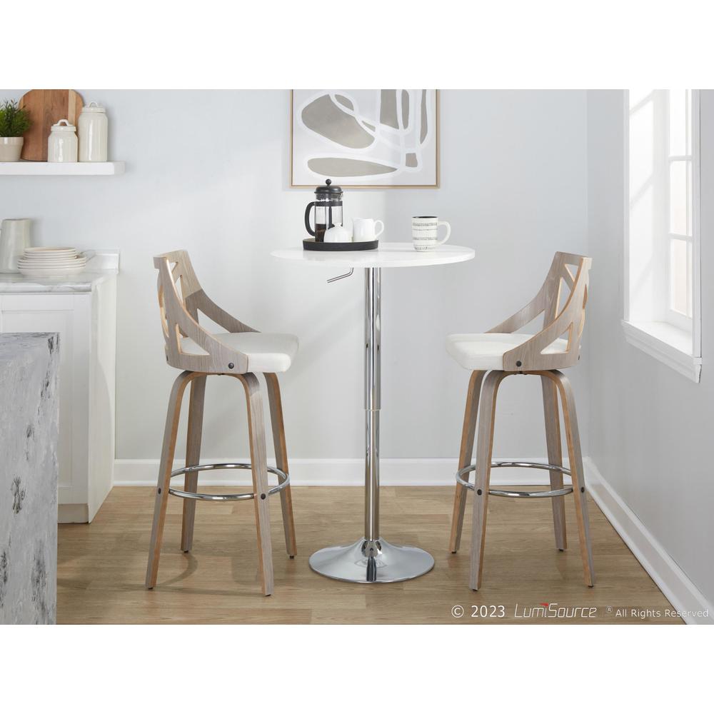 Grey Charlotte 30" Fixed-Height Barstool - Set of 2. Picture 10
