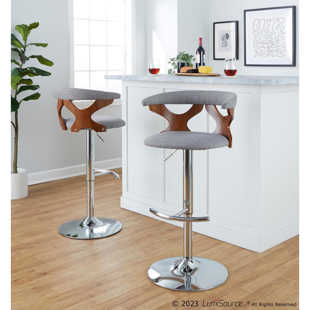 Grey Gardenia Adjustable Barstool - Set of 2. Picture 9