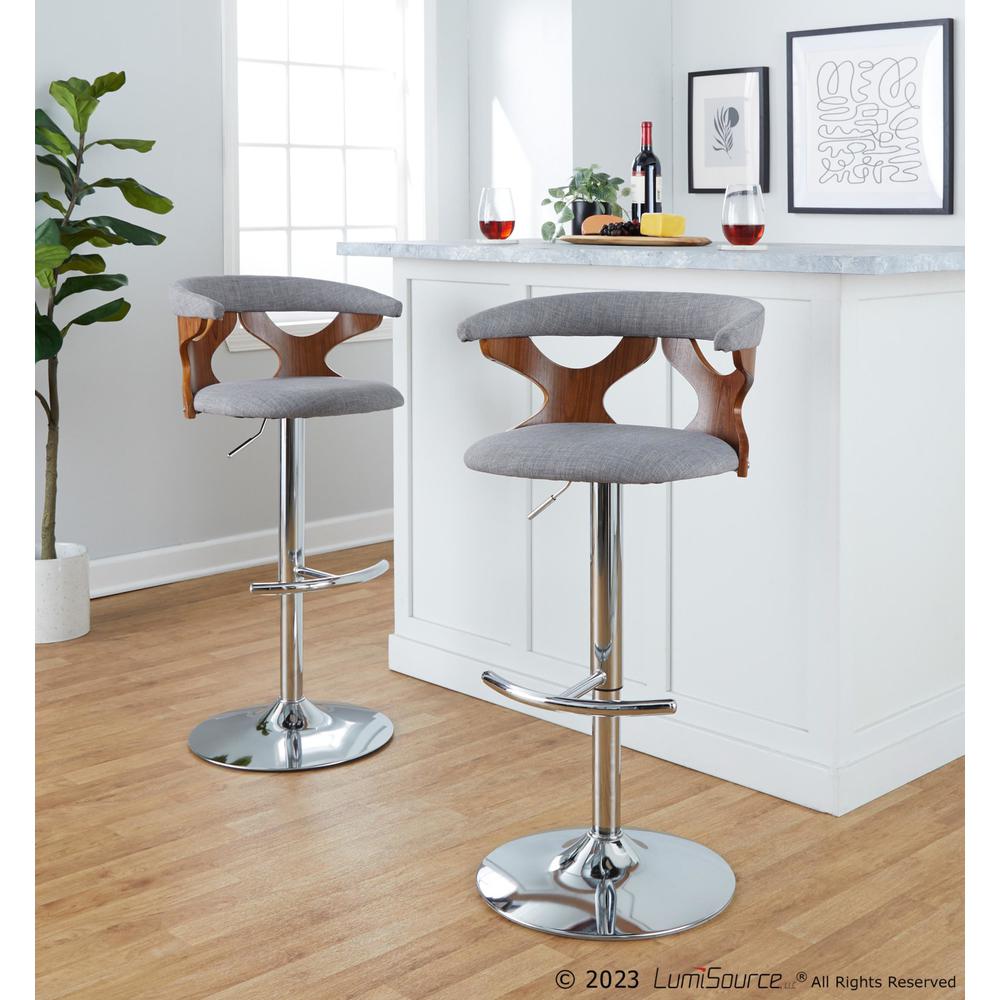 Grey Gardenia Adjustable Barstool - Set of 2. Picture 10
