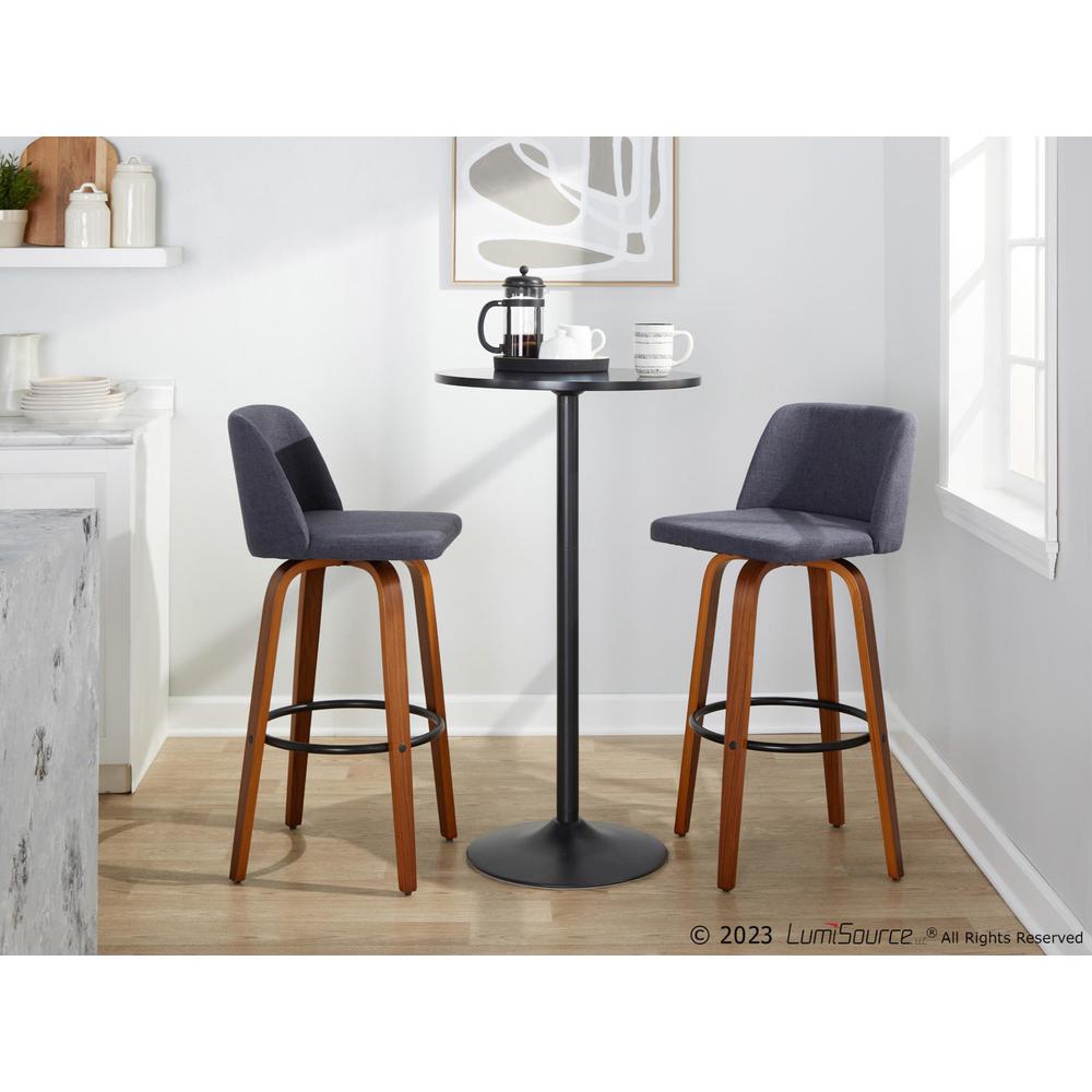 Multi Toriano 30" Fixed-Height Barstool - Set of 2. Picture 4