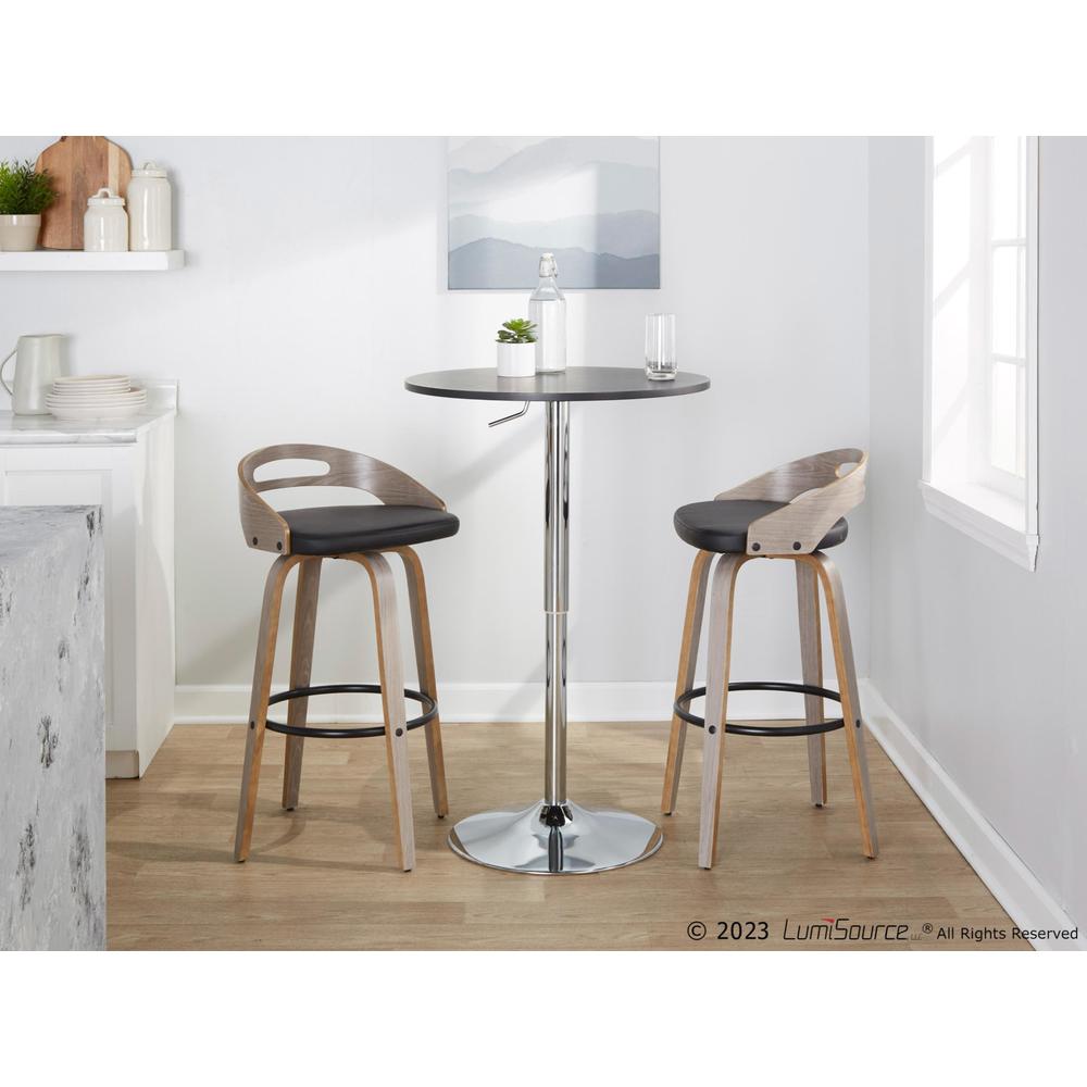 Grey Cassis 24" Fixed-Height Counter Stool - Set of 2. Picture 9