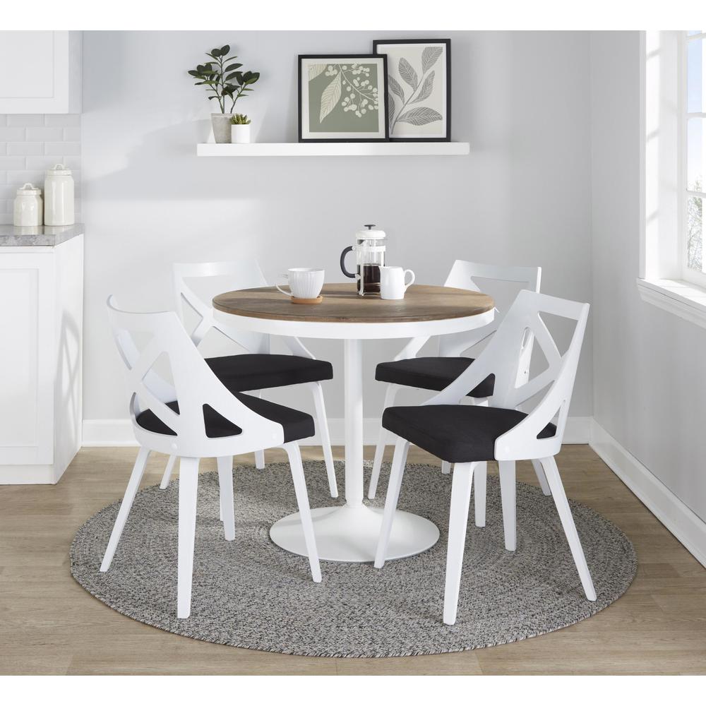 White Dakota-Charlotte Dining Set - 5 Piece. Picture 3