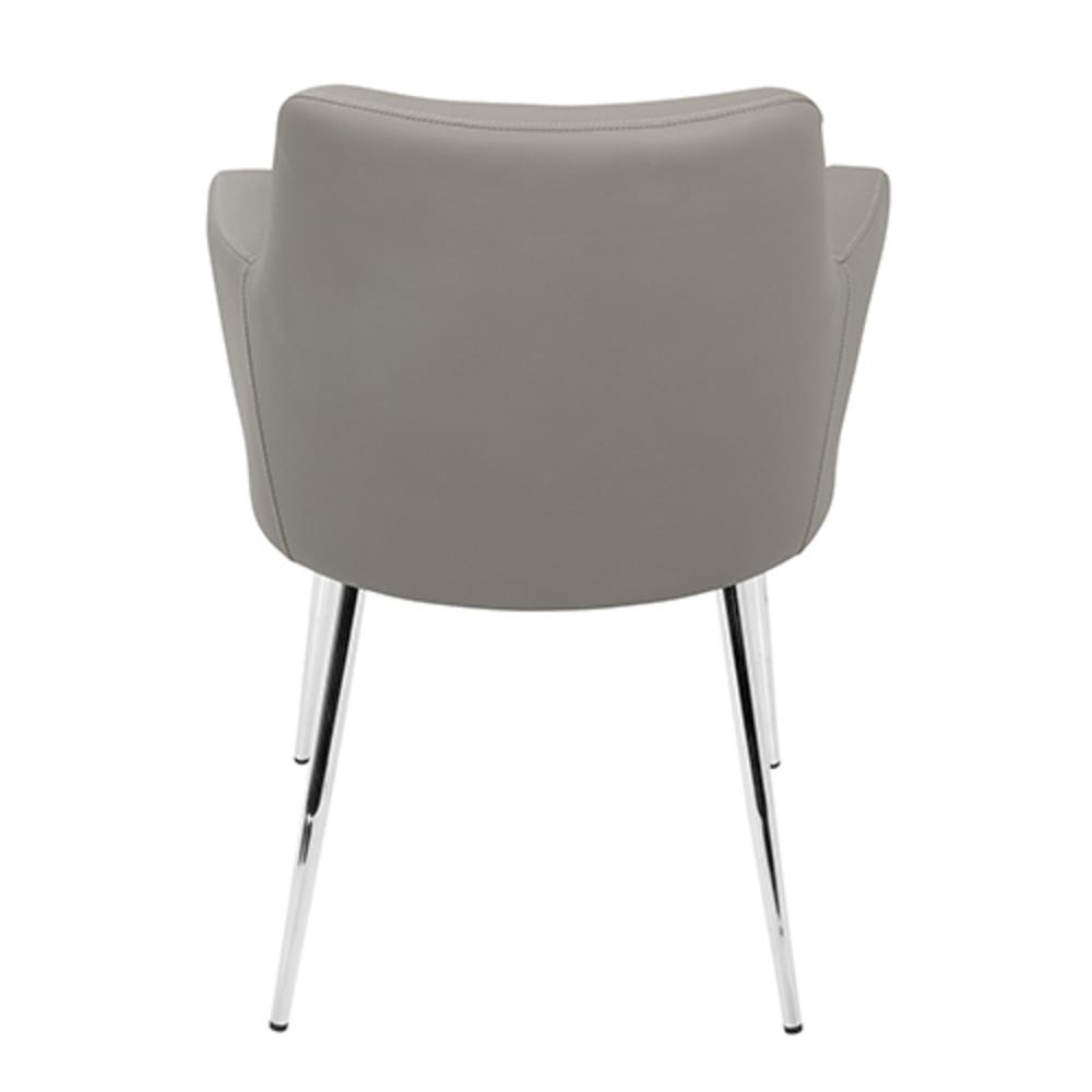 Grey, Chrome Andrew Chair - Set of 2. Picture 5