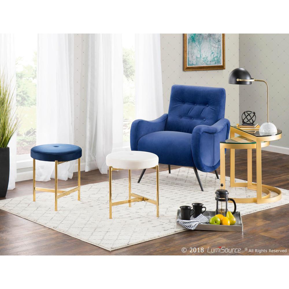 Black Metal, Blue Velvet Rafael Lounge Chair. Picture 9