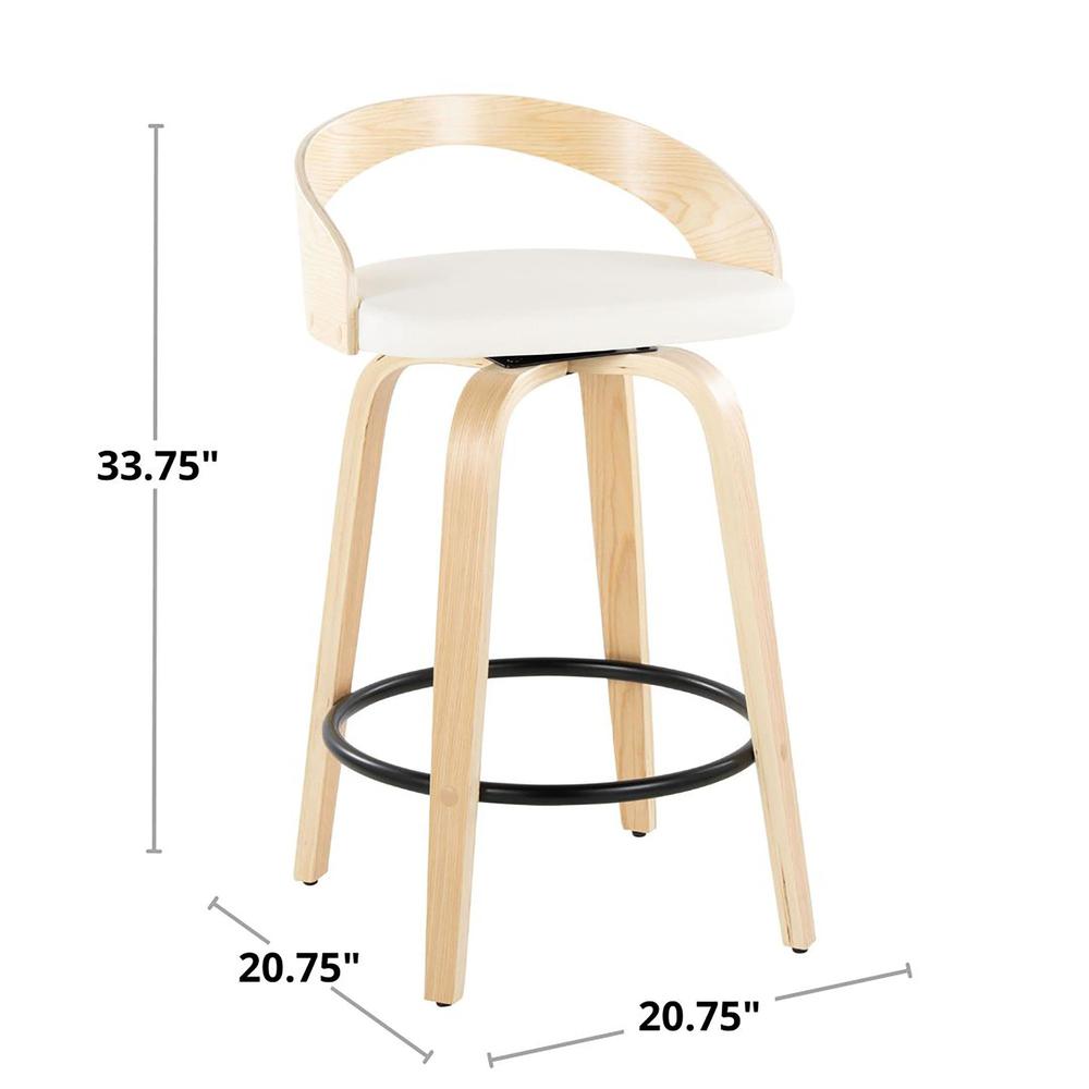 Brown Grotto 26" Fixed-Height Counter Stool - Set of 2. Picture 1