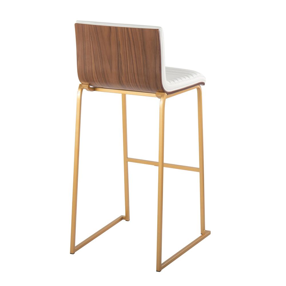 White Mason Mara 30" Fixed-Height Barstool - Set of 2. Picture 4