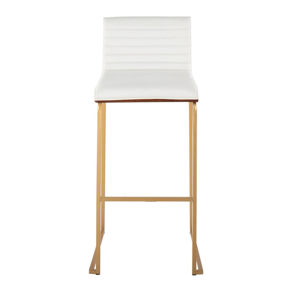 White Mason Mara 30" Fixed-Height Barstool - Set of 2. Picture 6