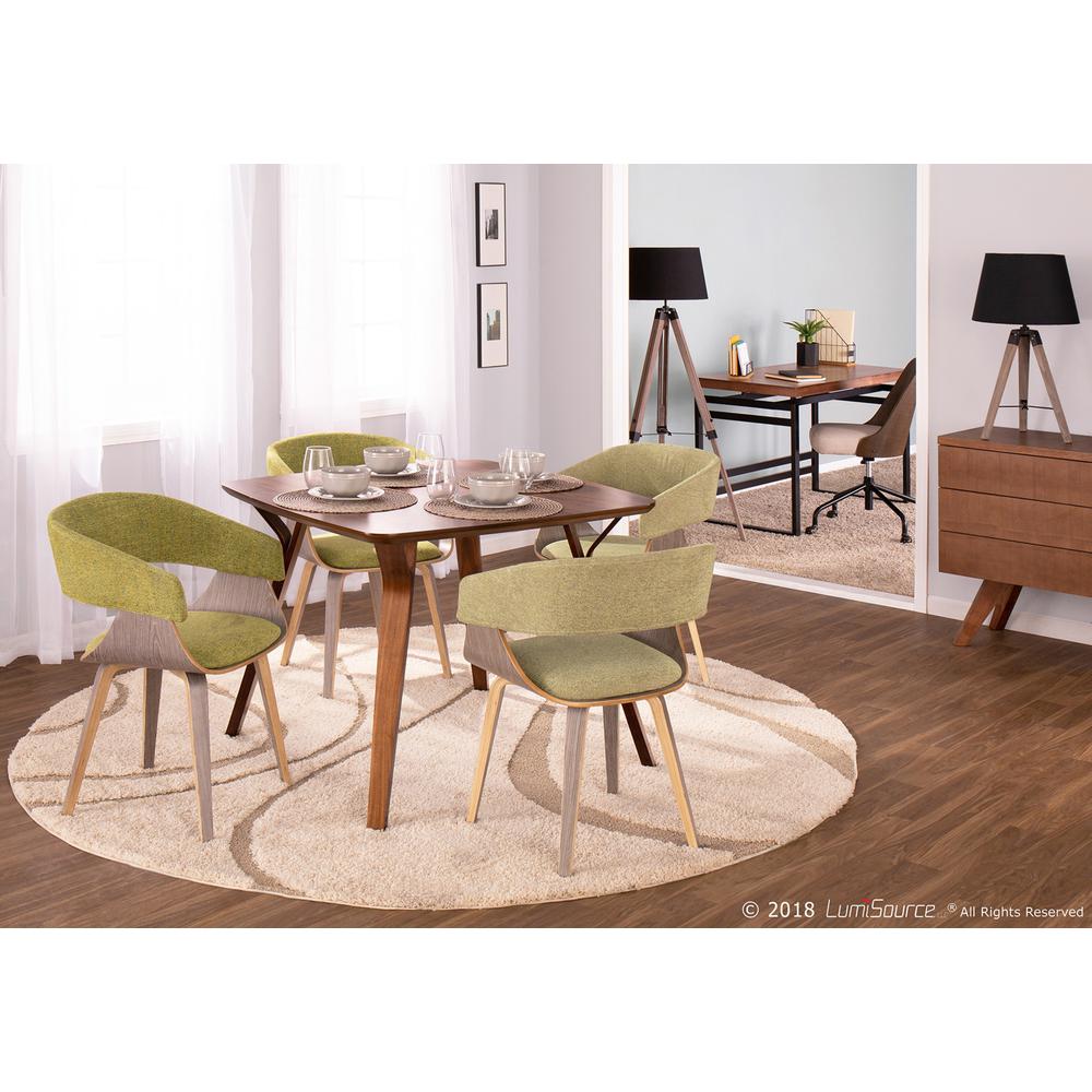 Folia Mid-Century Modern Dinette Table in Walnut. Picture 9