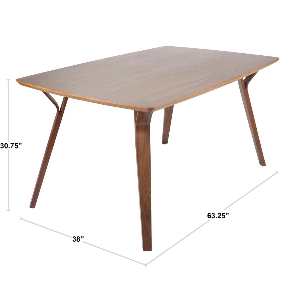 Walnut Wood Folia Dining Table. Picture 6