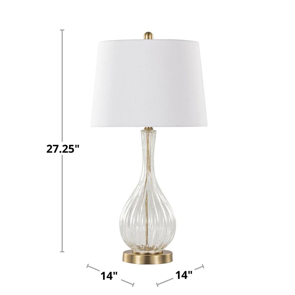 Clear Jenny 27" Glass Table Lamp - Set of 2. Picture 6