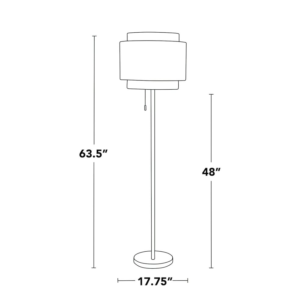 Tier 64" Metal Floor Lamp. Picture 12
