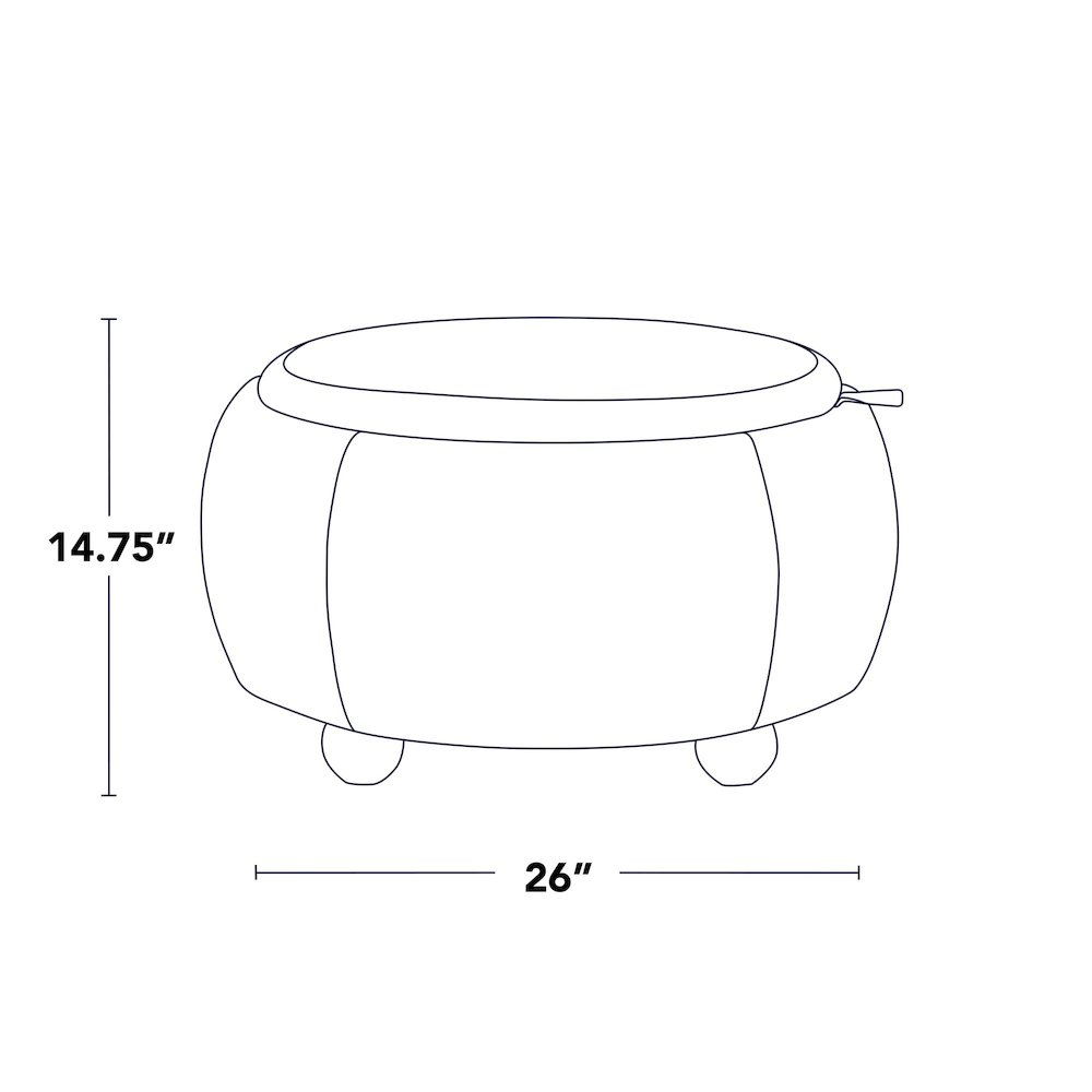 Tray Pouf Storage Ottoman. Picture 10