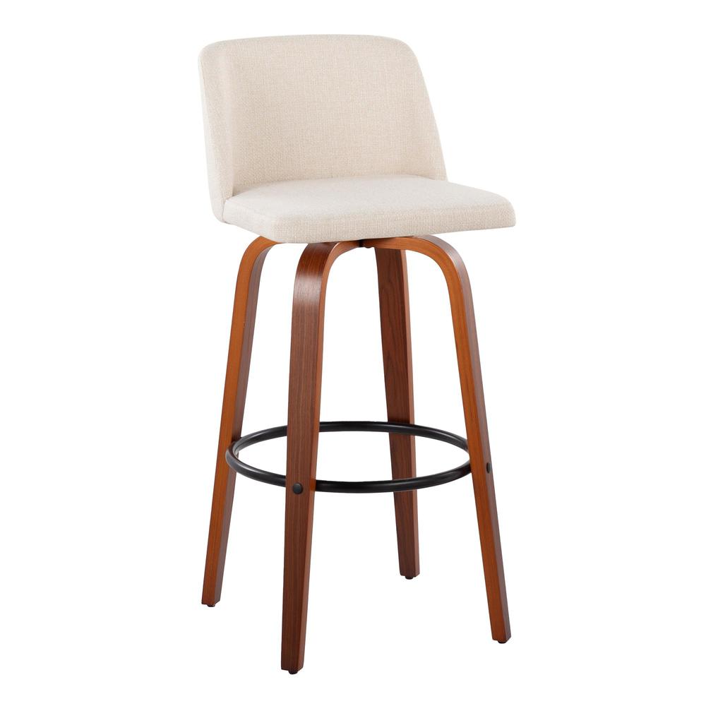 Brown Toriano 30" Fixed Height Barstool - Set of 2. Picture 2