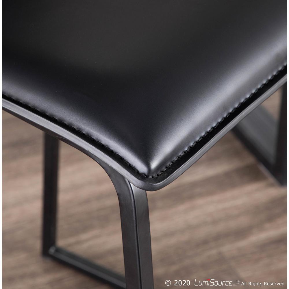 Black Metal, Black PU Mara Counter Stool - Set of 2. Picture 9