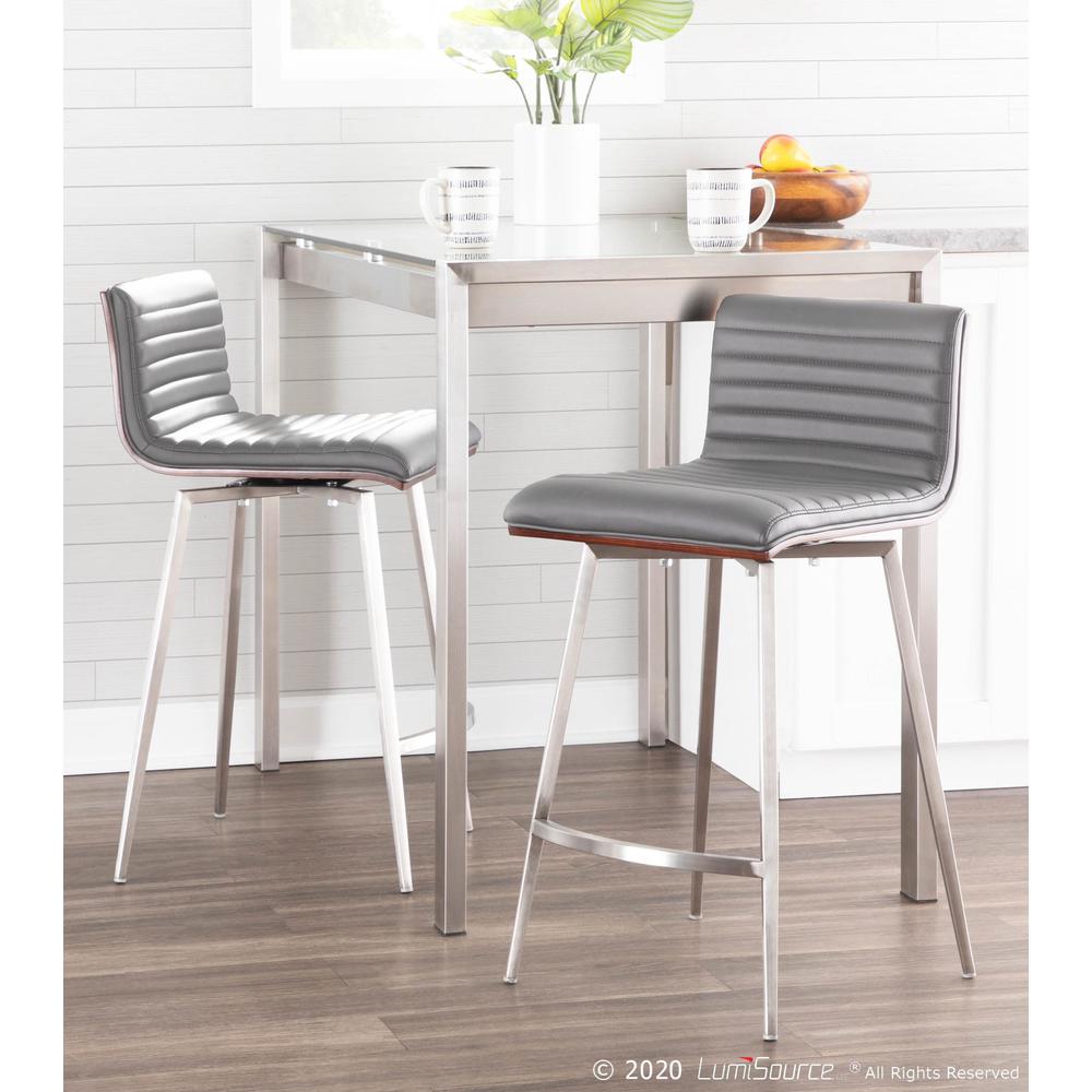 Silver Mason Swivel Counter Stool - Set of 2. Picture 13