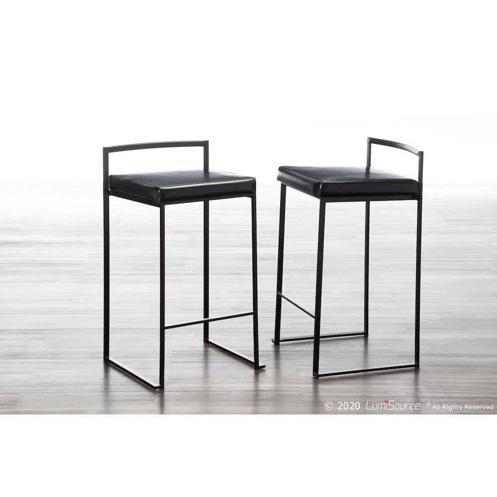 Fuji Stacker 26" Fixed-Height Counter Stool - Set of 3. Picture 6