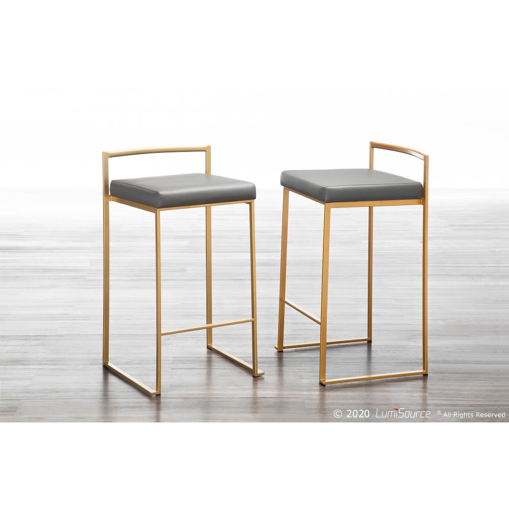 Fuji Stacker 26" Fixed-Height Counter Stool - Set of 3. Picture 6