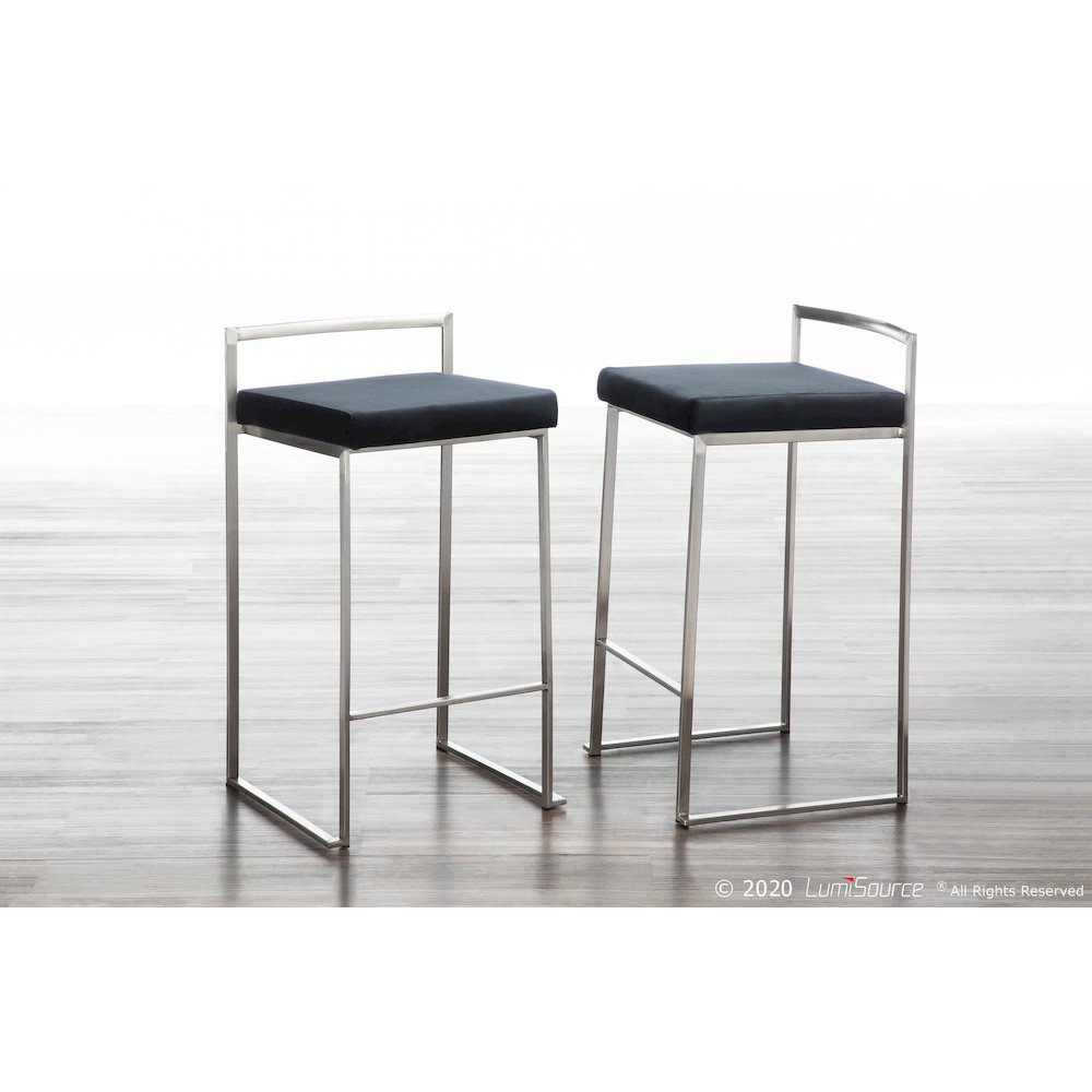 Fuji Stacker 26" Fixed-Height Counter Stool - Set of 3. Picture 8